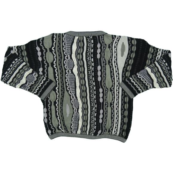 Protege Mercerized 3D Knit Hip Hop Kanye Biggie Cosby Coogi Style Sweater - Picture 2 of 4